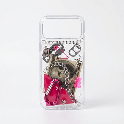 Pink Voltage — 3D Punk Metal Chain iPhone Case