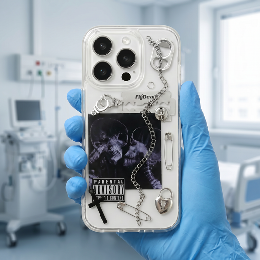 Last Kiss — 3D Gothic Punk Chain iPhone Case