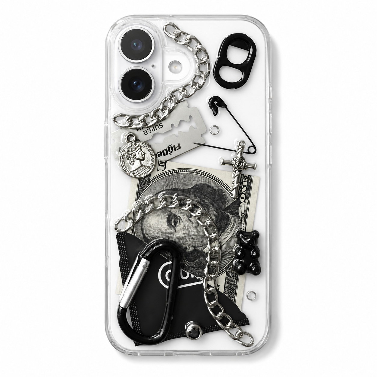 Dark Voltage — 3D Punk Metal Chain iPhone Case