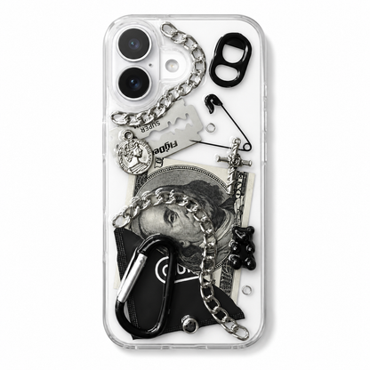 Dark Voltage — 3D Punk Metal Chain iPhone Case