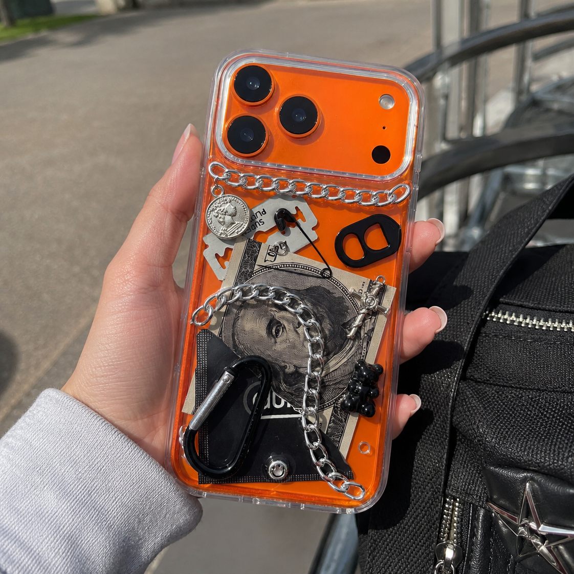 Dark Voltage — 3D Punk Metal Chain iPhone Case