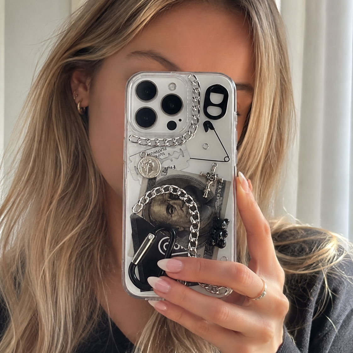 Dark Voltage — 3D Punk Metal Chain iPhone Case