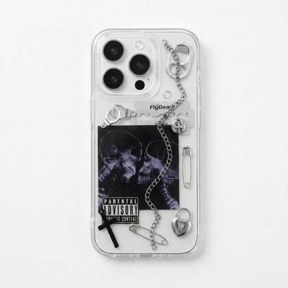 Last Kiss — 3D Gothic Punk Chain iPhone Case