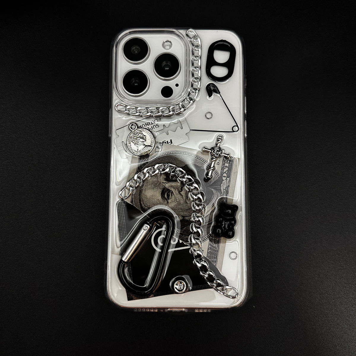 Dark Voltage — 3D Punk Metal Chain iPhone Case