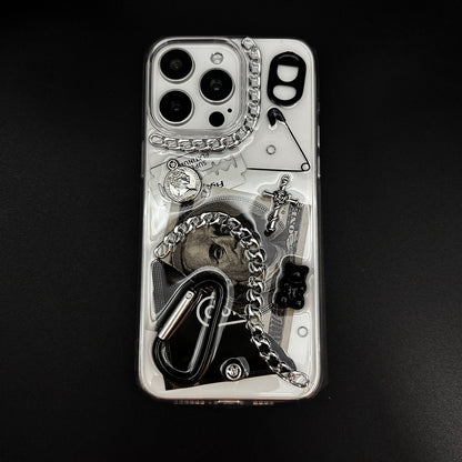 Dark Voltage — 3D Punk Metal Chain iPhone Case
