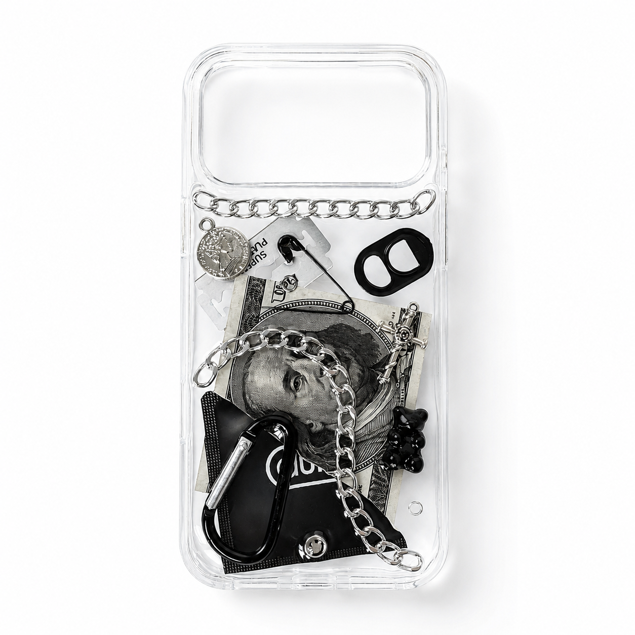 Dark Voltage — 3D Punk Metal Chain iPhone Case