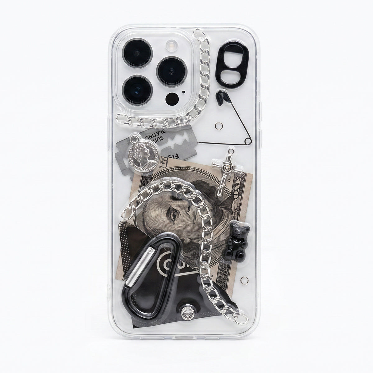 Dark Voltage — 3D Punk Metal Chain iPhone Case