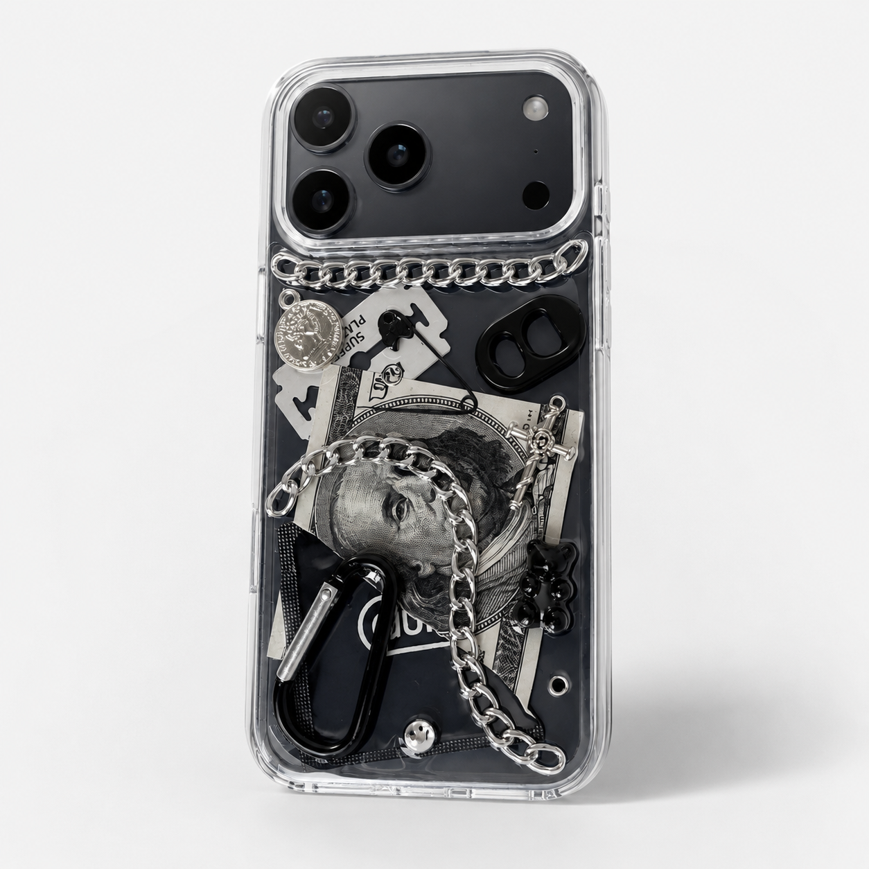 Dark Voltage — 3D Punk Metal Chain iPhone Case