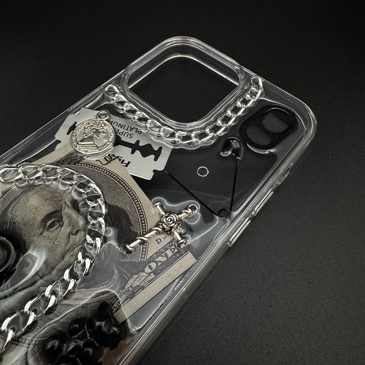 Dark Voltage — 3D Punk Metal Chain iPhone Case