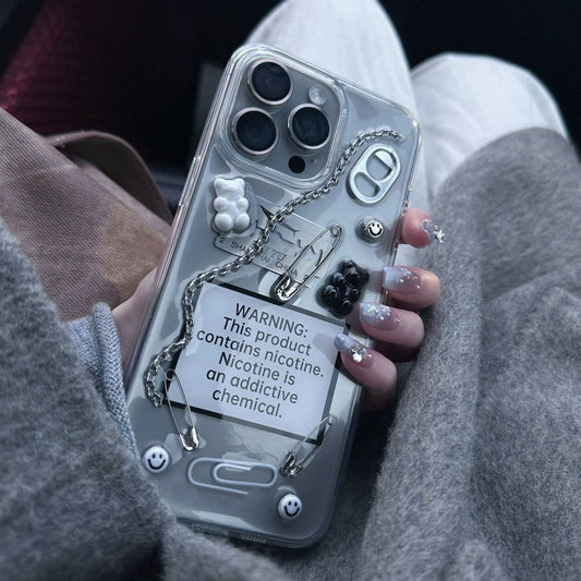Sweet Warning — Y2K 3D Chain iPhone Case