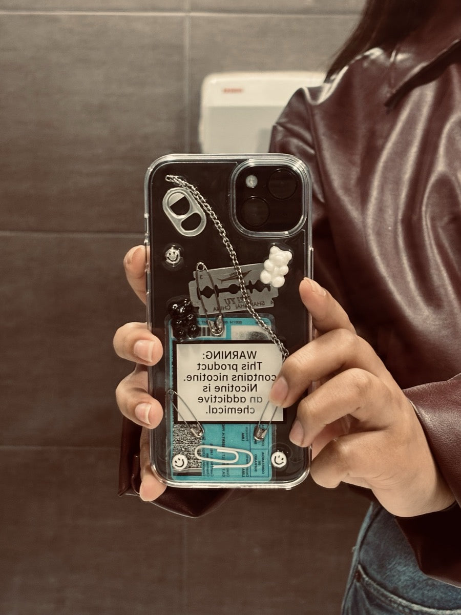 Sweet Warning transparent 3D iPhone case — product view 1