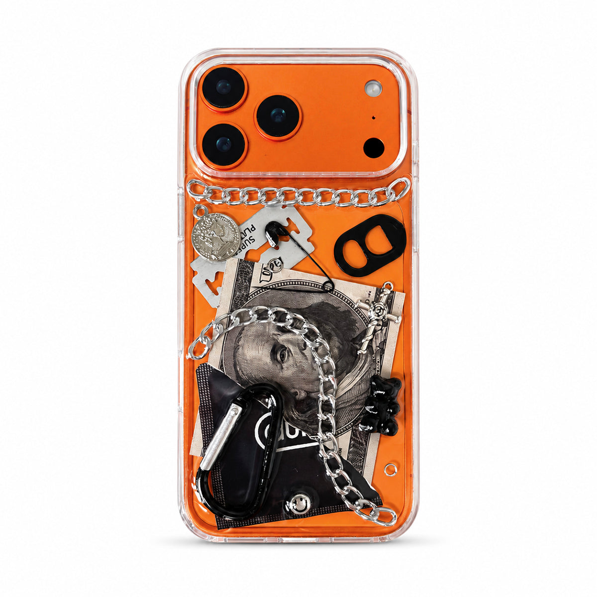 Dark Voltage 3D punk metal chain iPhone case — product view 4