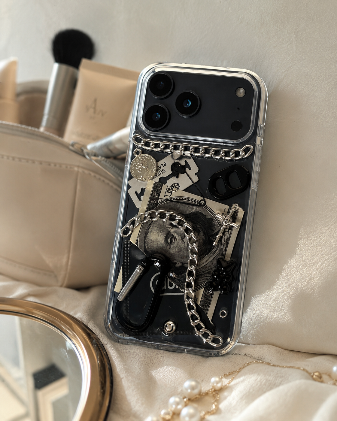 Dark Voltage 3D punk metal chain iPhone case — product view 8