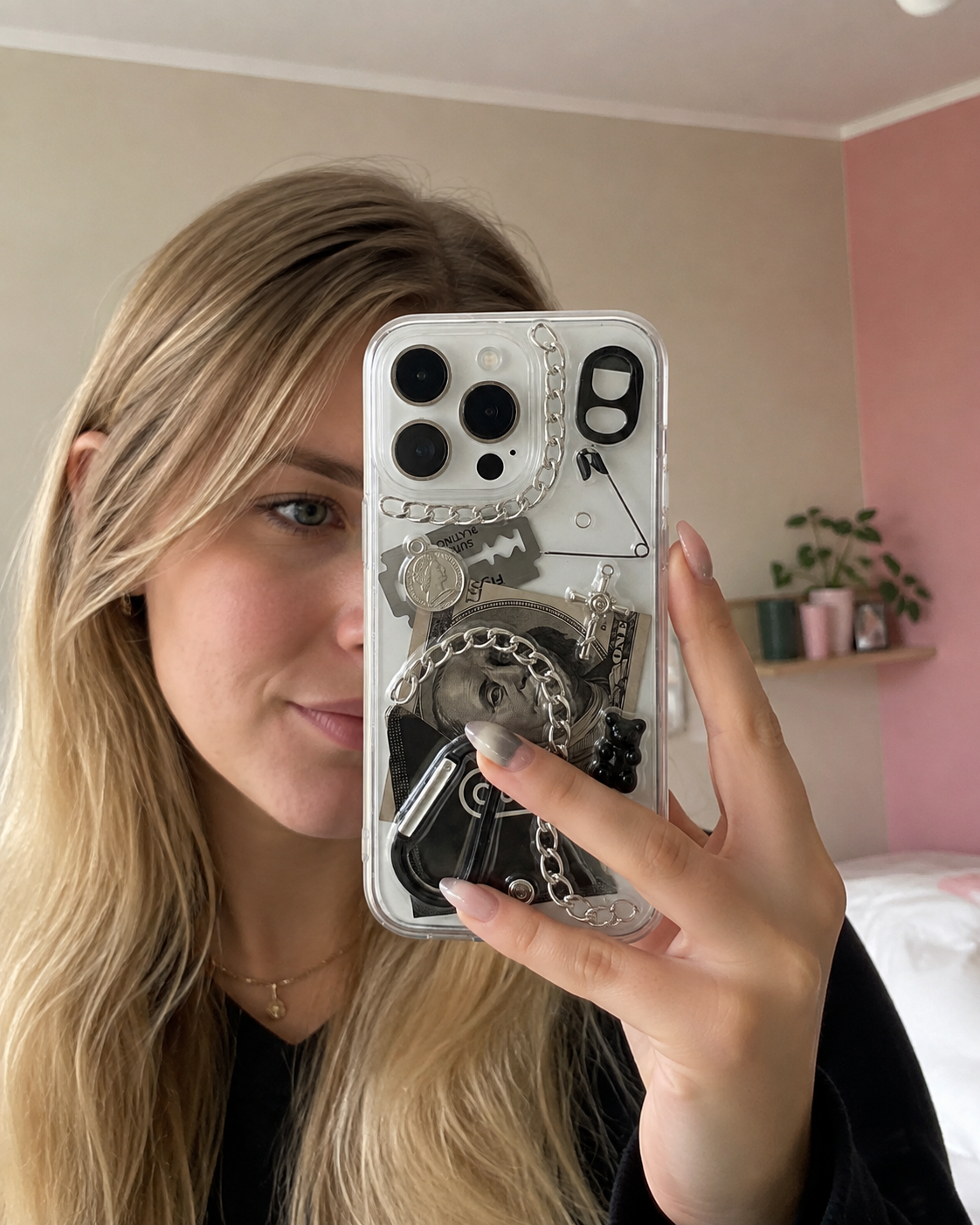 Dark Voltage 3D punk metal chain iPhone case — product view 10