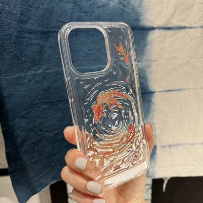 Koi Ripple 3D resin iPhone case — product view 3