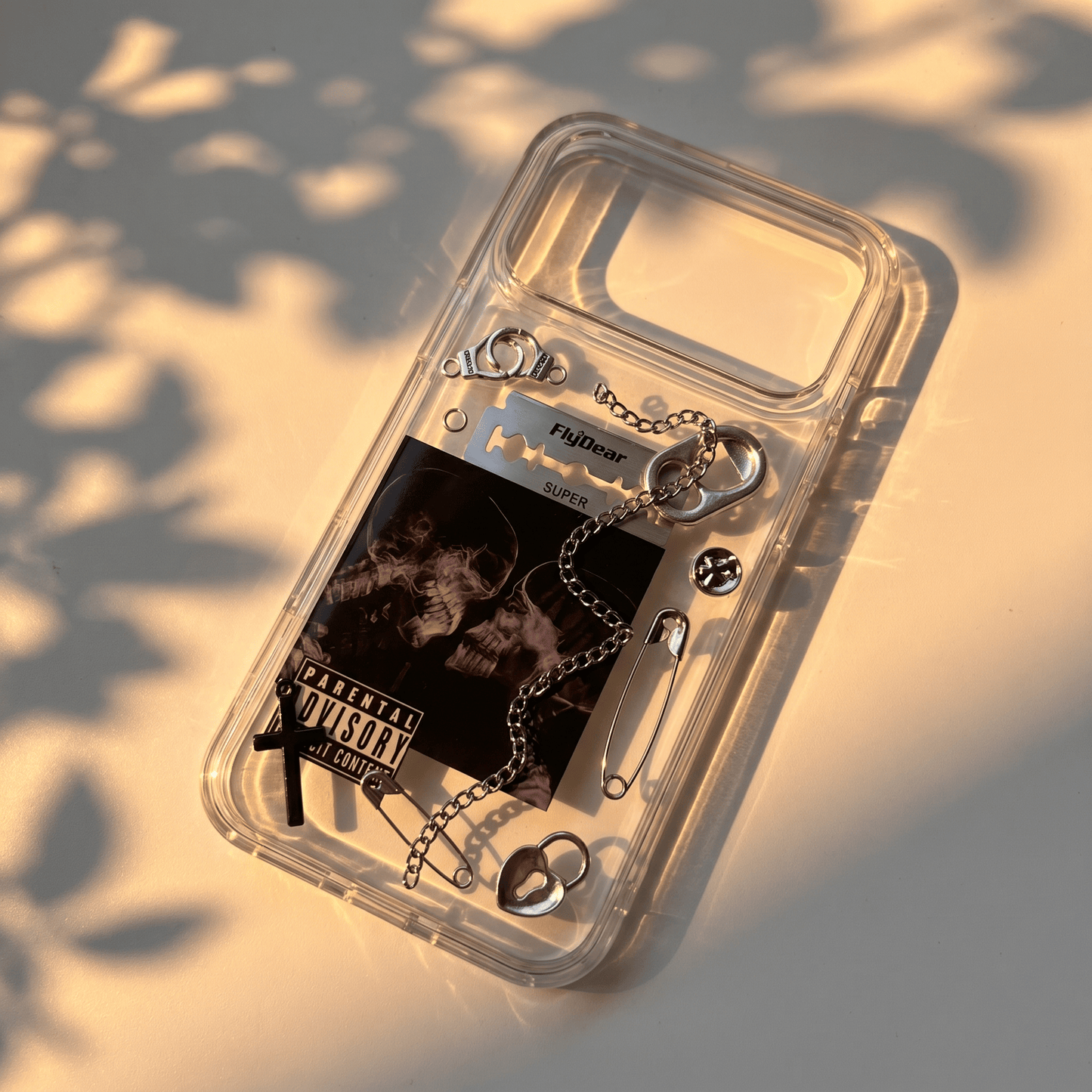 Last Kiss transparent 3D punk iPhone case — product view 4