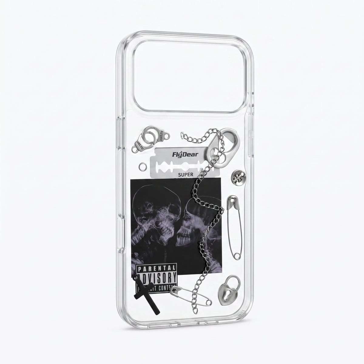 Last Kiss transparent 3D punk iPhone case — product view 5