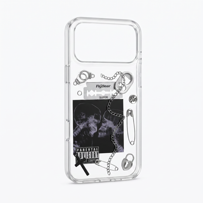 Last Kiss transparent 3D punk iPhone case — product view 5