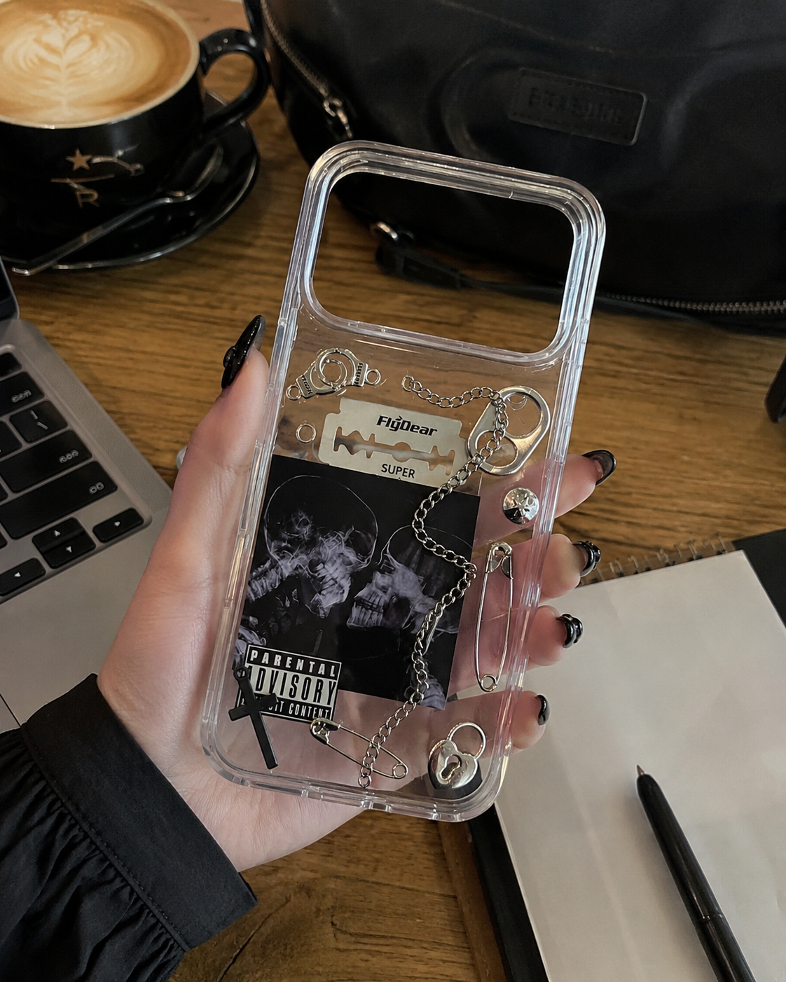 Last Kiss transparent 3D punk iPhone case — product view 7