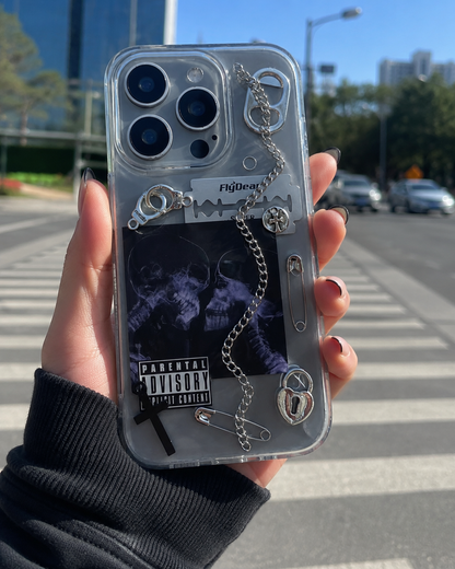 Last Kiss transparent 3D punk iPhone case — product view 8