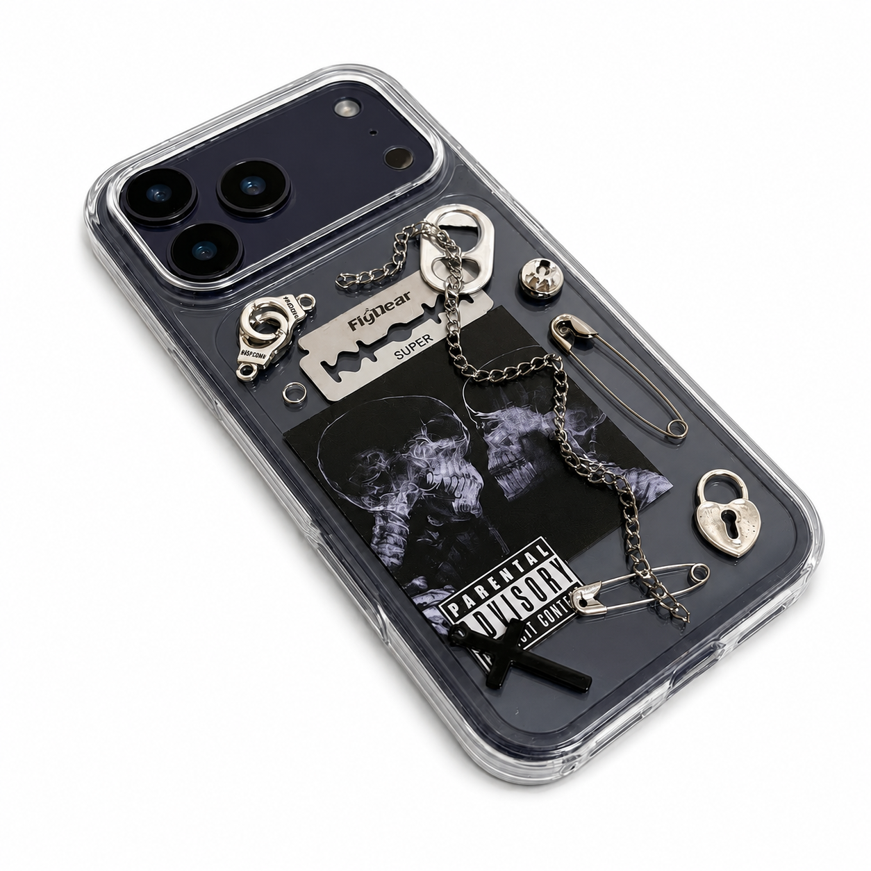 Last Kiss transparent 3D punk iPhone case — product view 9
