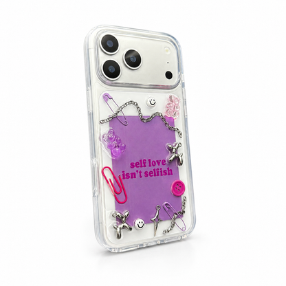 Self Love fixed design iPhone case — product view 3