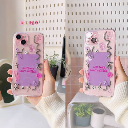 Self Love fixed design iPhone case — product view 4