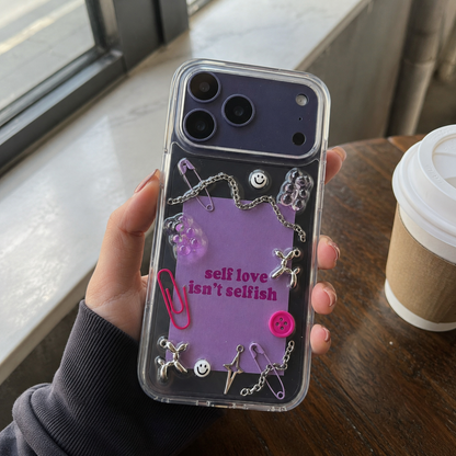 Self Love fixed design iPhone case — product view 5