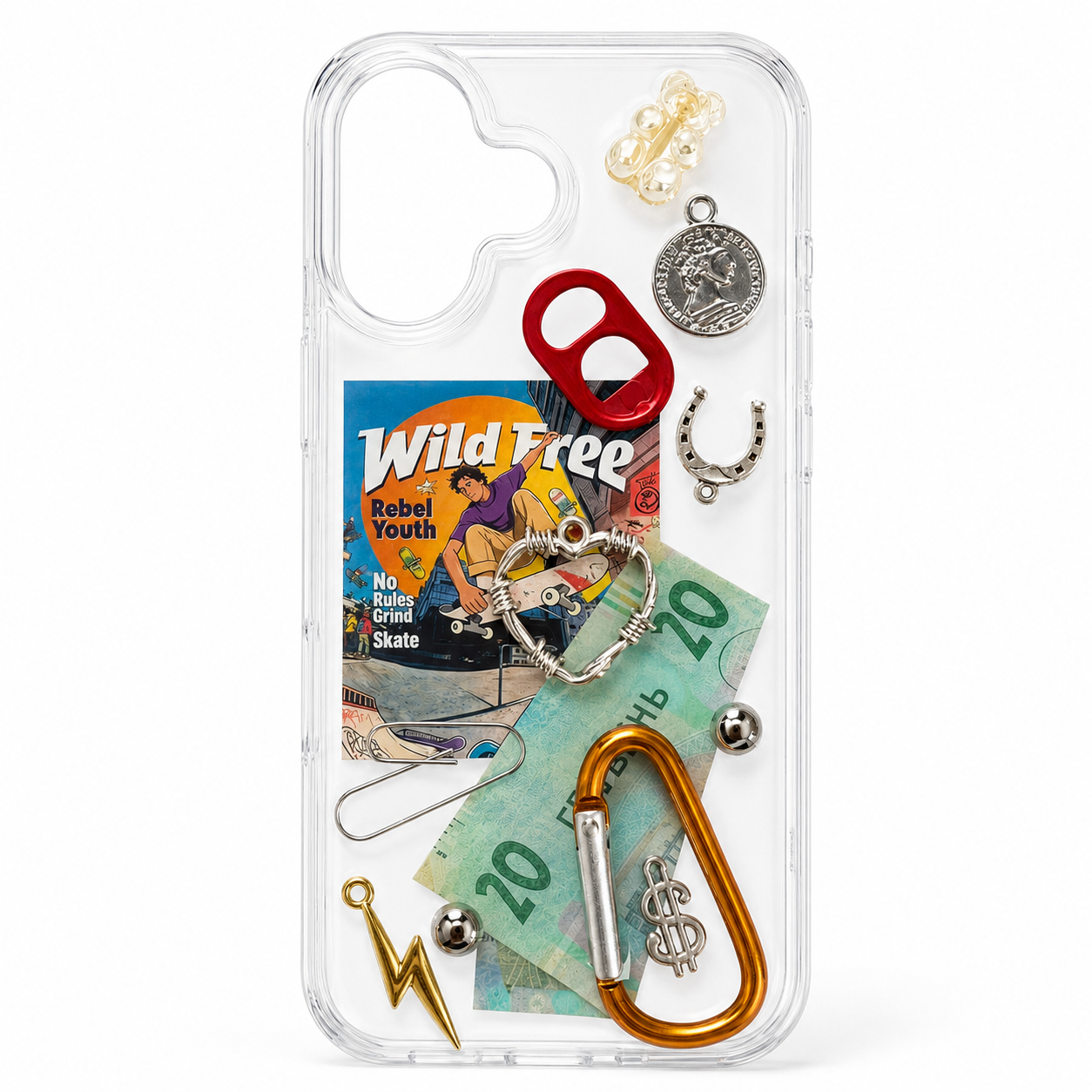 Street Rush transparent 3D punk iPhone case — product view 9