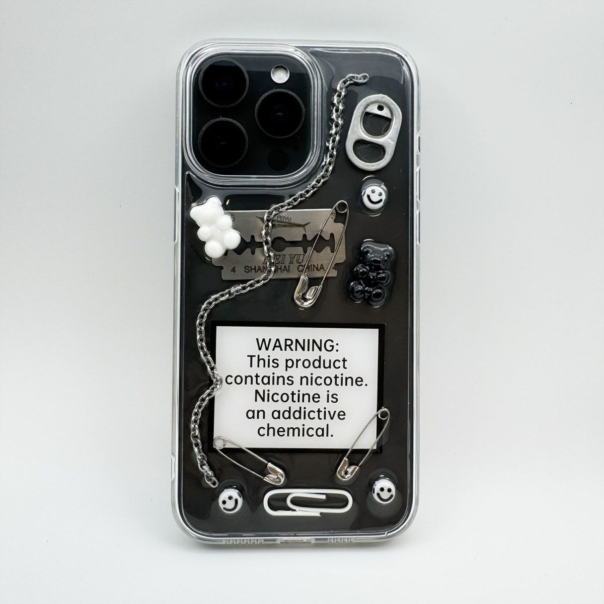 Sweet Warning transparent 3D iPhone case — product view 4