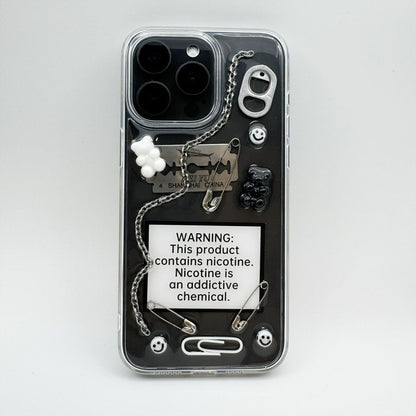 Sweet Warning transparent 3D iPhone case — product view 4