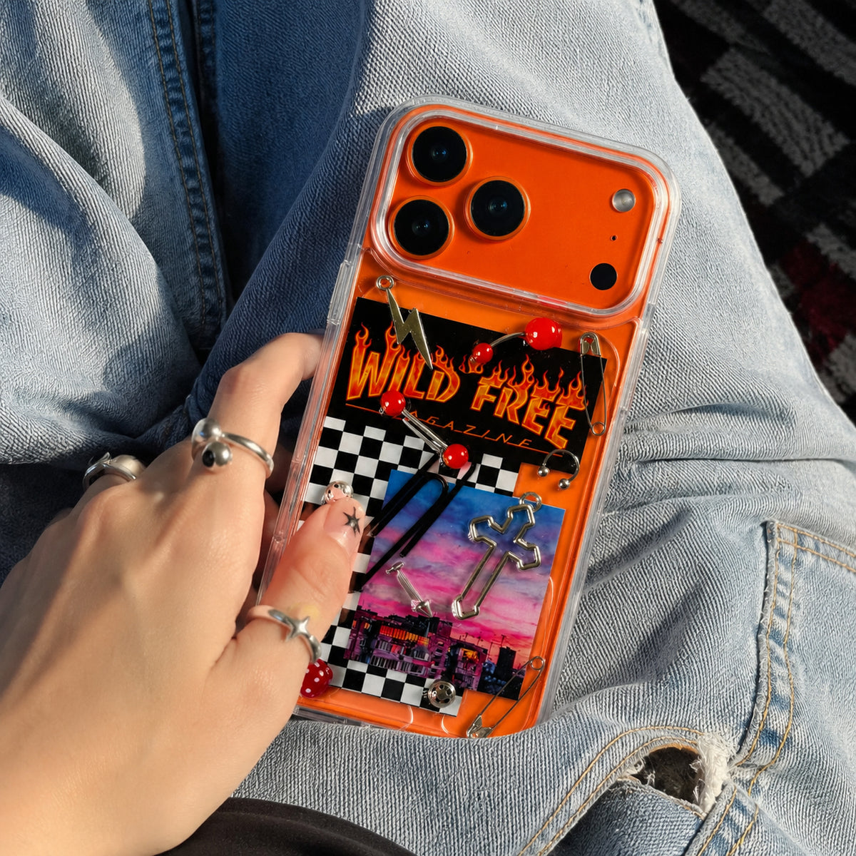 Wild Free 3D punk iPhone case — product view 1
