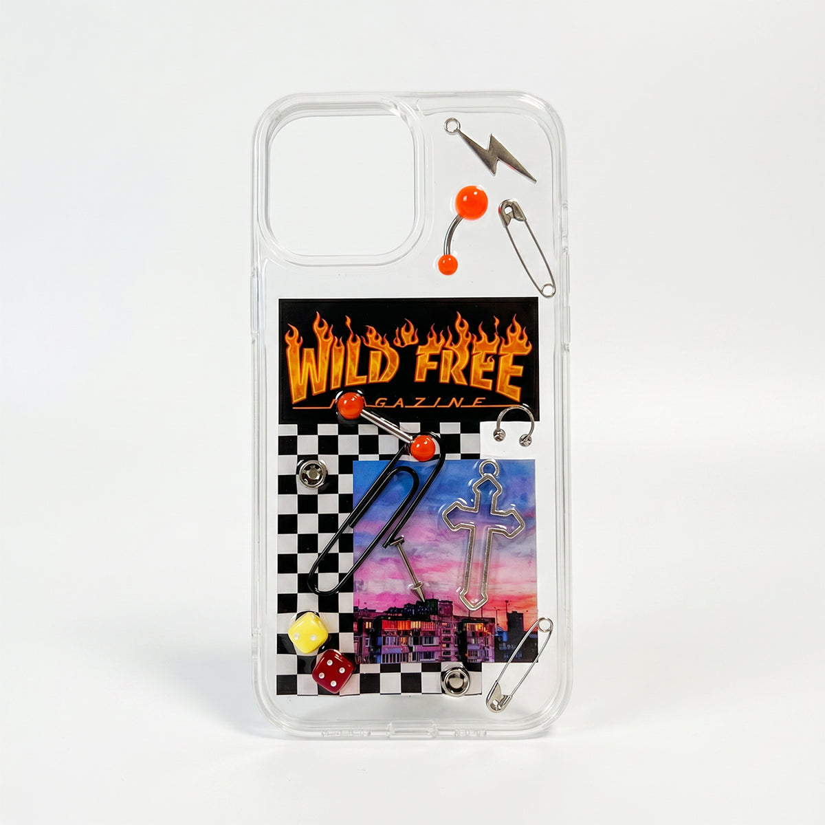 Wild Free 3D punk iPhone case — product view 3